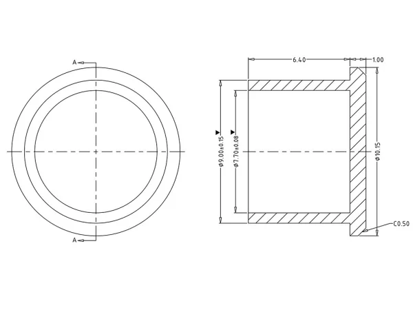 Male cover for mini B connector