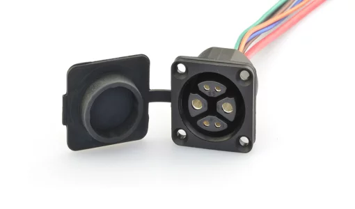 Battery female panel mount connector 48V code, no locking (push-on)