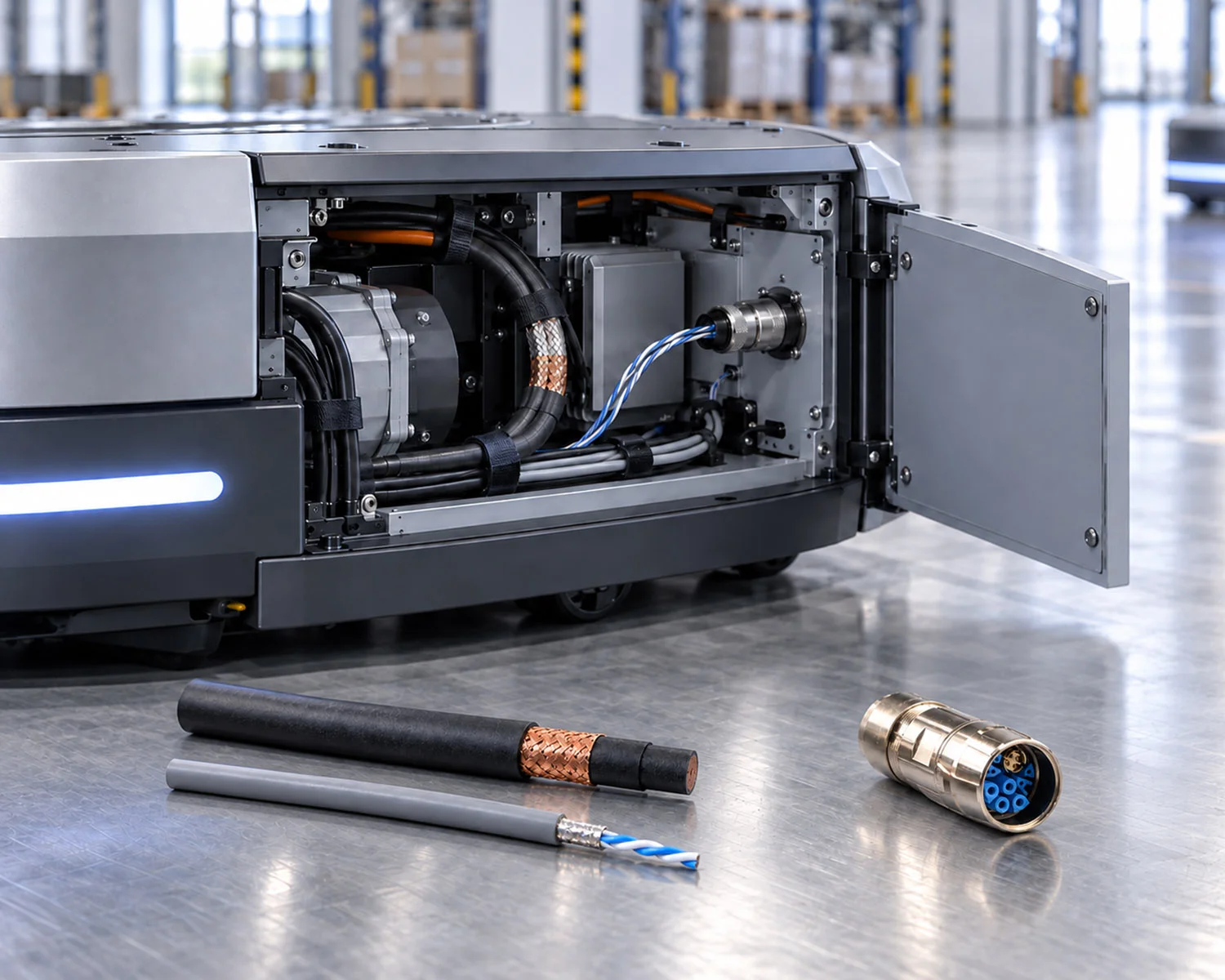 Reliable cabling for AGVs and AMRs