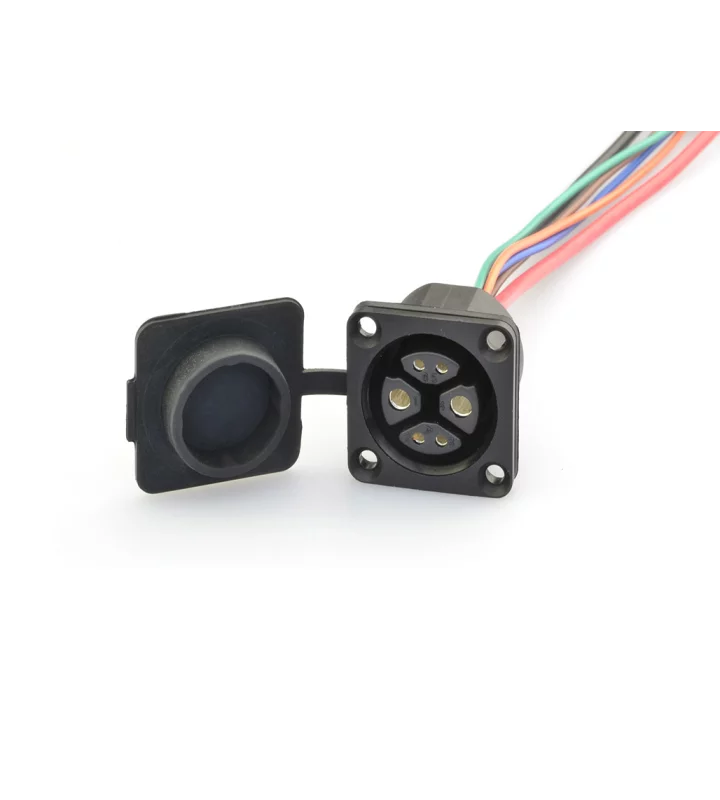 Battery female panel mount connector 48V code, no locking (push-on)