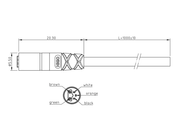Micro X male cable connector
