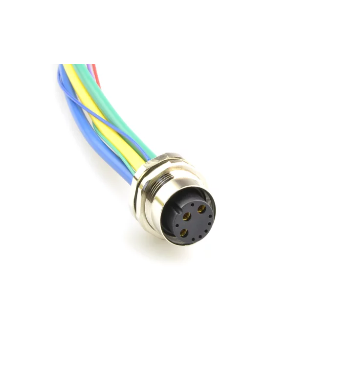 Female rear panel mount connector