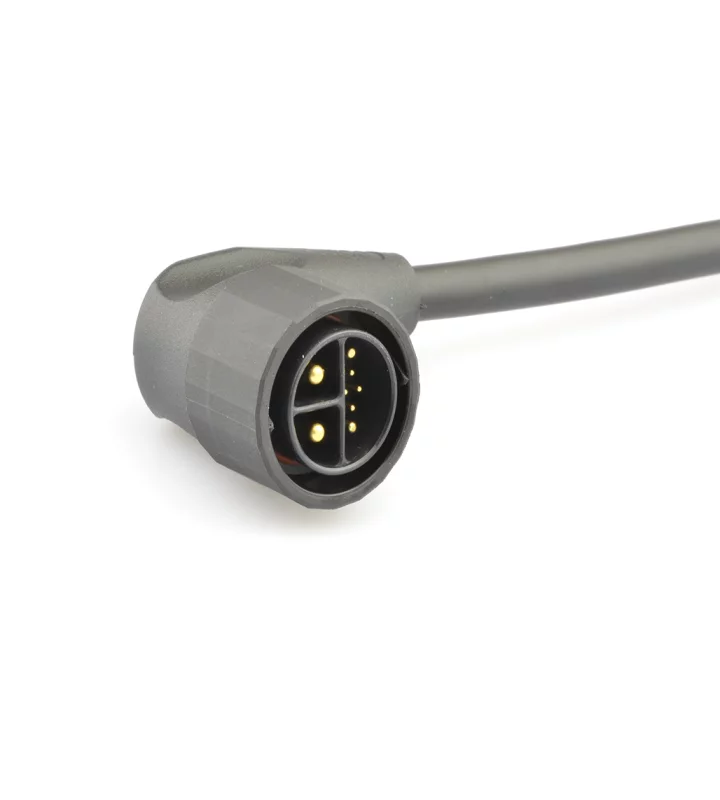 Male cable connector, self-locking
