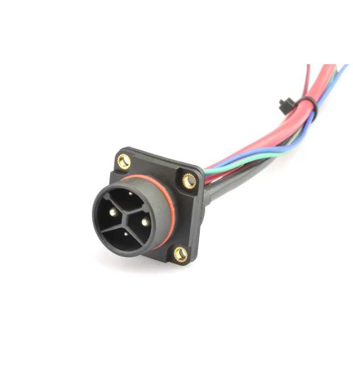 Battery male panel mount connector 48V code, no locking (push-on)